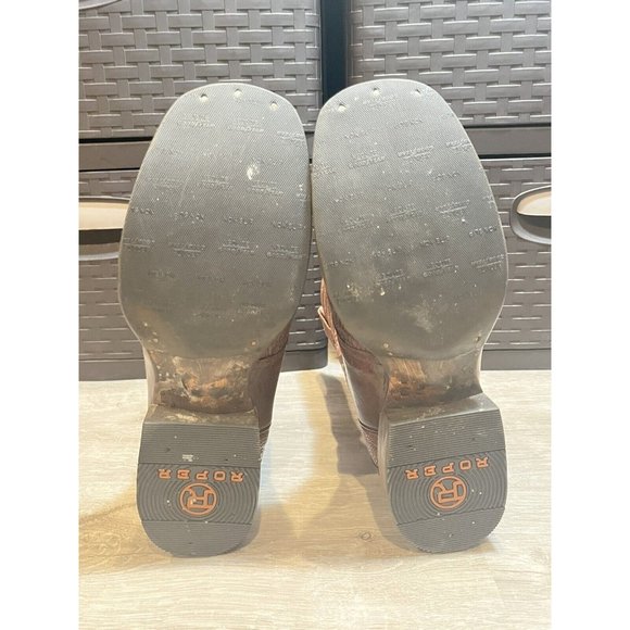 Roper Western Boots Deadwood Pull On Brown 09-020-6500-8119 BR MEN'S 8 D - Picture 9 of 10